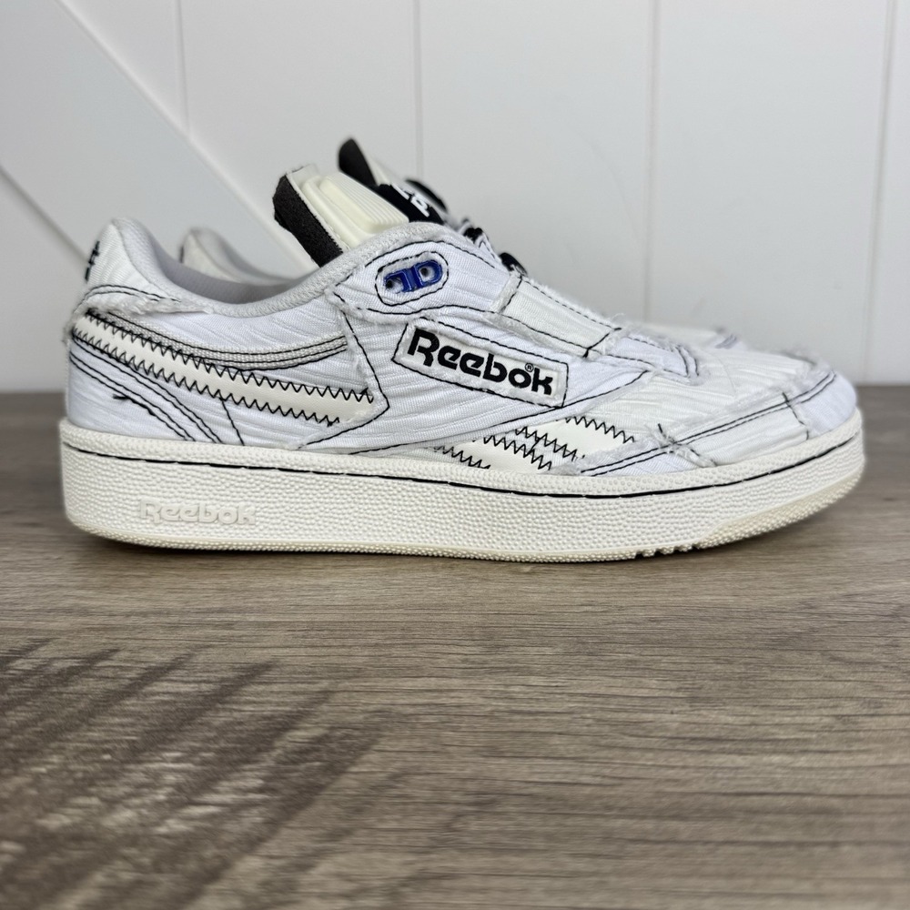 Market x Reebok Club C 85 Pump White Limited Edition Mens Size 7.5 Chalk Black